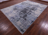 Modern Hand Knotted Wool & Silk Rug - 9' 0" X 11' 11" - Golden Nile