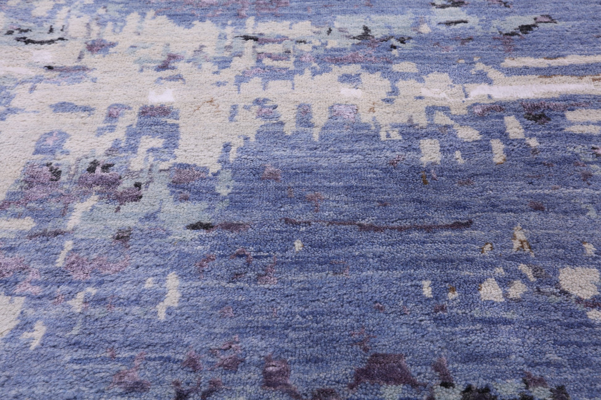 Modern Hand Knotted Wool & Silk Rug - 9' 0" X 11' 11" - Golden Nile