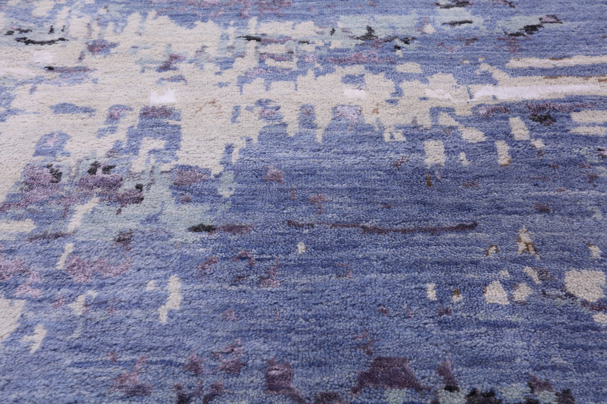 Modern Hand Knotted Wool & Silk Rug - 9' 0" X 11' 11" - Golden Nile