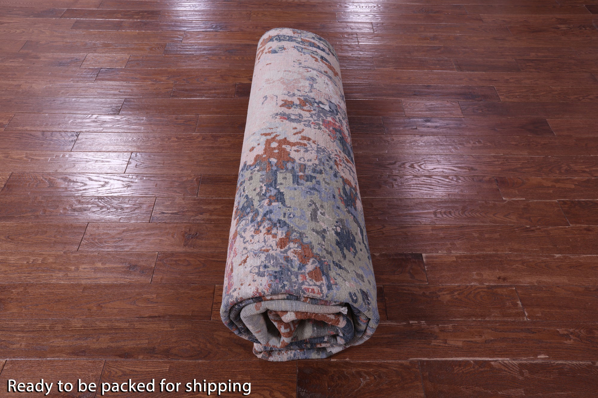 Modern Hand Knotted Wool & Silk Rug - 9' 0" X 11' 11" - Golden Nile