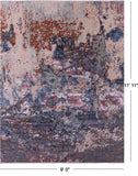 Modern Hand Knotted Wool & Silk Rug - 9' 0" X 11' 11" - Golden Nile