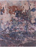 Modern Hand Knotted Wool & Silk Rug - 9' 0" X 11' 11" - Golden Nile
