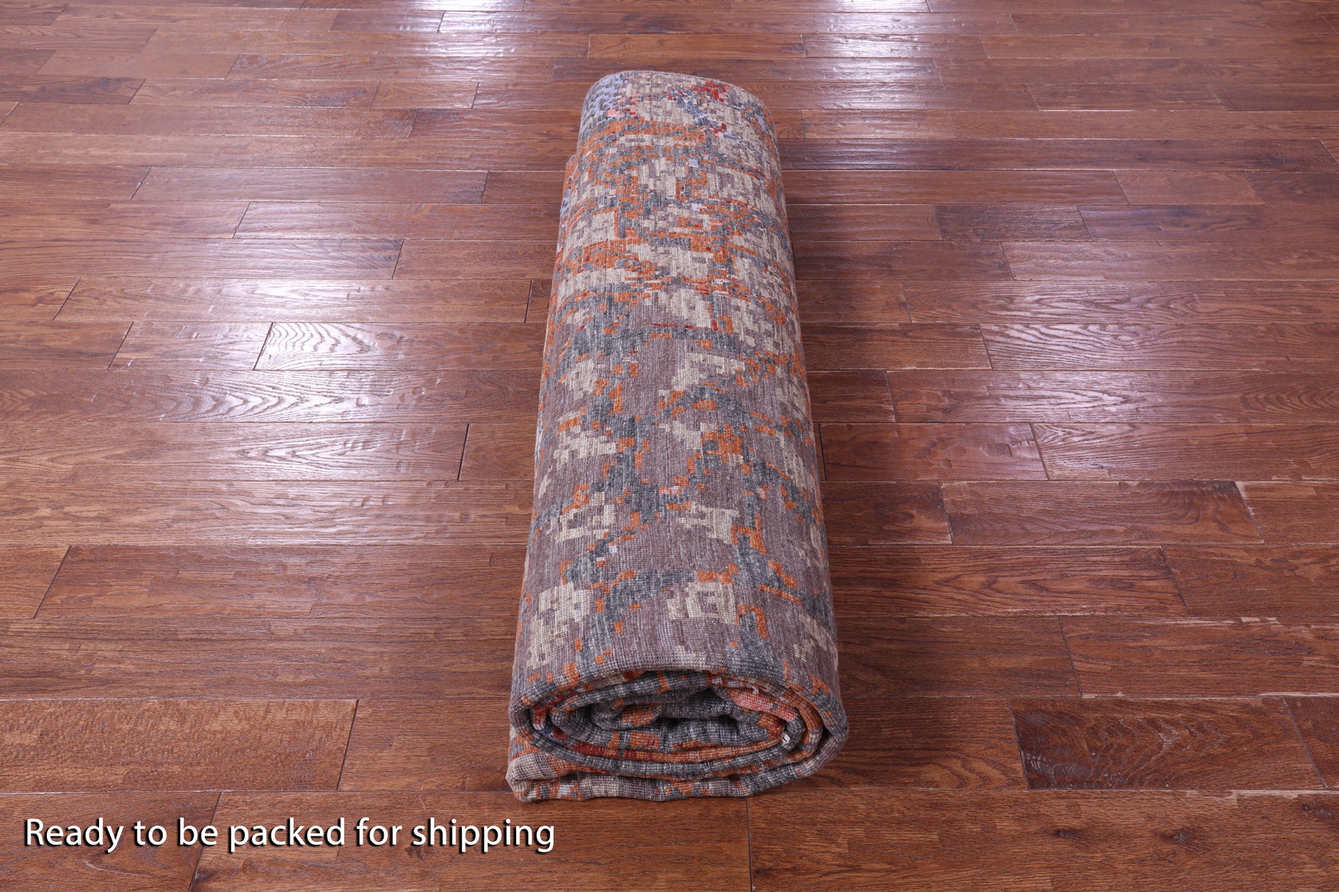 Modern Hand Knotted Wool & Silk Rug - 9' 0" X 12' 1" - Golden Nile