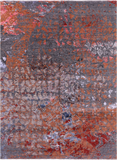 Modern Hand Knotted Wool & Silk Rug - 9' 0" X 12' 1" - Golden Nile