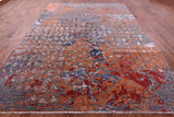 Modern Hand Knotted Wool & Silk Rug - 9' 0" X 12' 1" - Golden Nile