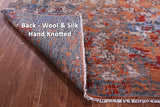 Modern Hand Knotted Wool & Silk Rug - 9' 0" X 12' 1" - Golden Nile