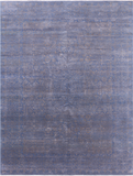 Blue Modern Hand Knotted Wool & Silk Rug - 9' 1" X 12' 0" - Golden Nile