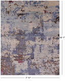 Modern Hand Knotted Wool & Silk Rug - 7' 11" X 10' 1" - Golden Nile