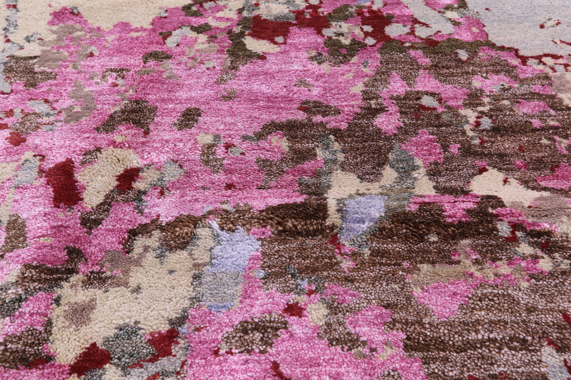 Modern Handmade Wool & Silk Rug - 9' 0" X 12' 5" - Golden Nile