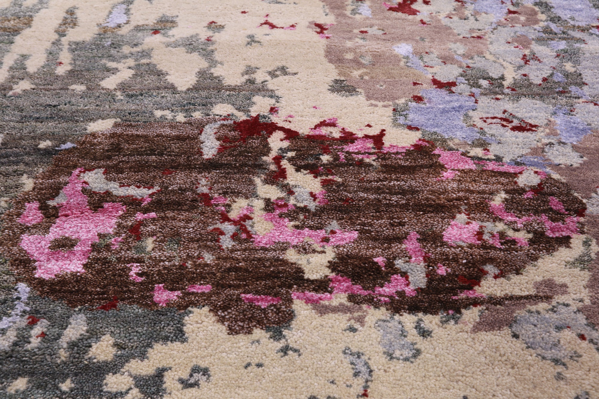 Modern Handmade Wool & Silk Rug - 9' 0" X 12' 5" - Golden Nile