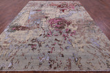 Modern Handmade Wool & Silk Rug - 9' 0" X 12' 5" - Golden Nile