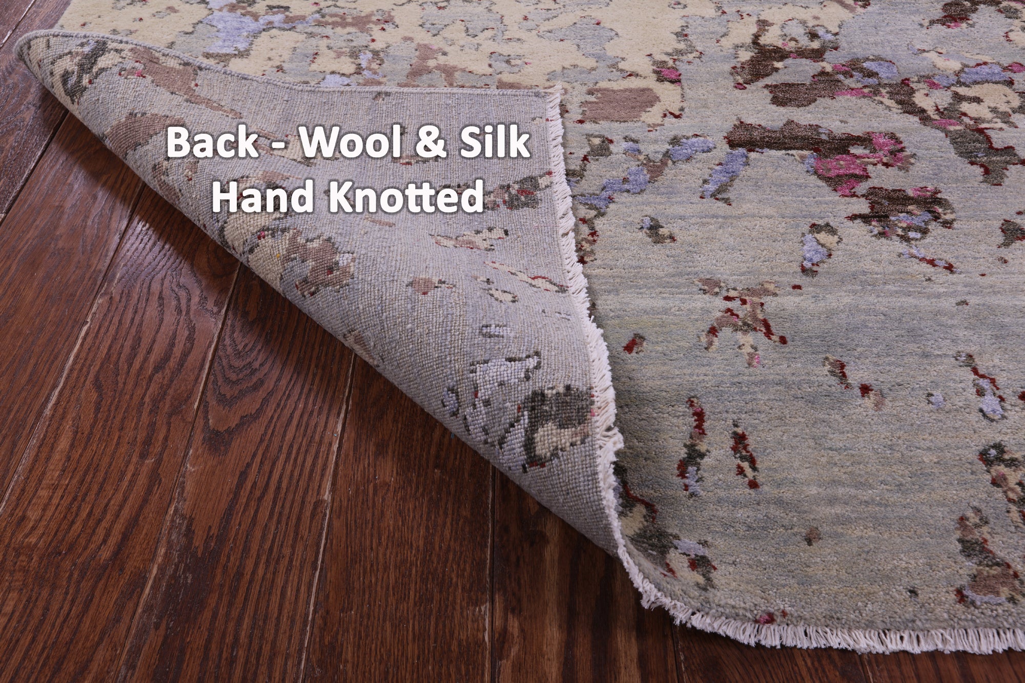 Modern Handmade Wool & Silk Rug - 9' 0" X 12' 5" - Golden Nile