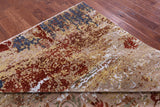Modern Hand Knotted Wool & Silk Rug - 8' 11" X 11' 11" - Golden Nile
