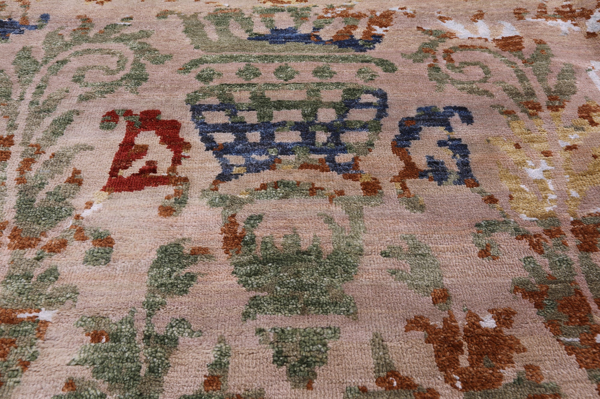 Modern Hand Knotted Wool & Silk Rug - 8' 11" X 11' 11" - Golden Nile
