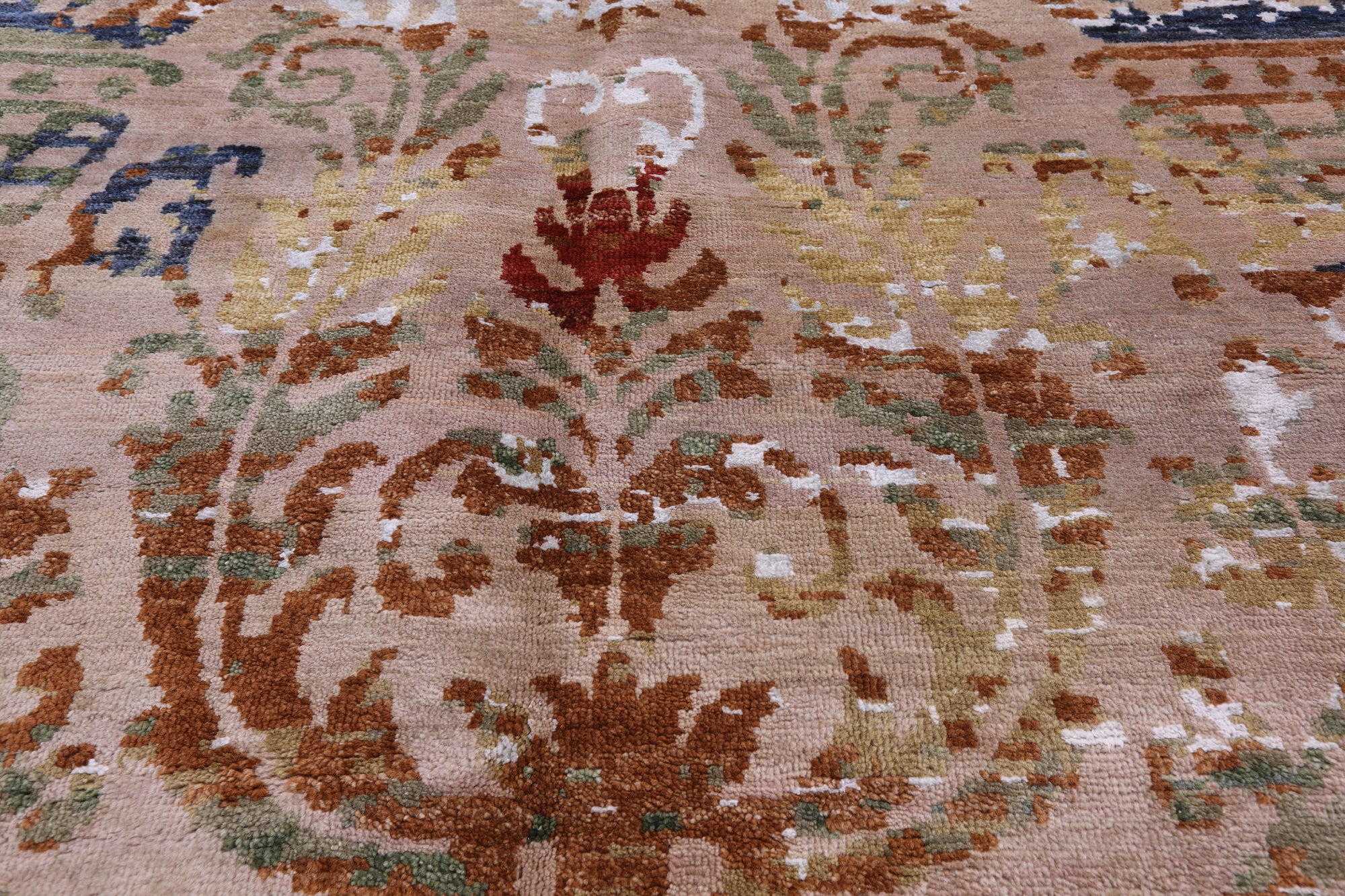 Modern Hand Knotted Wool & Silk Rug - 8' 11" X 11' 11" - Golden Nile