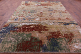 Modern Hand Knotted Wool & Silk Rug - 8' 11" X 11' 11" - Golden Nile