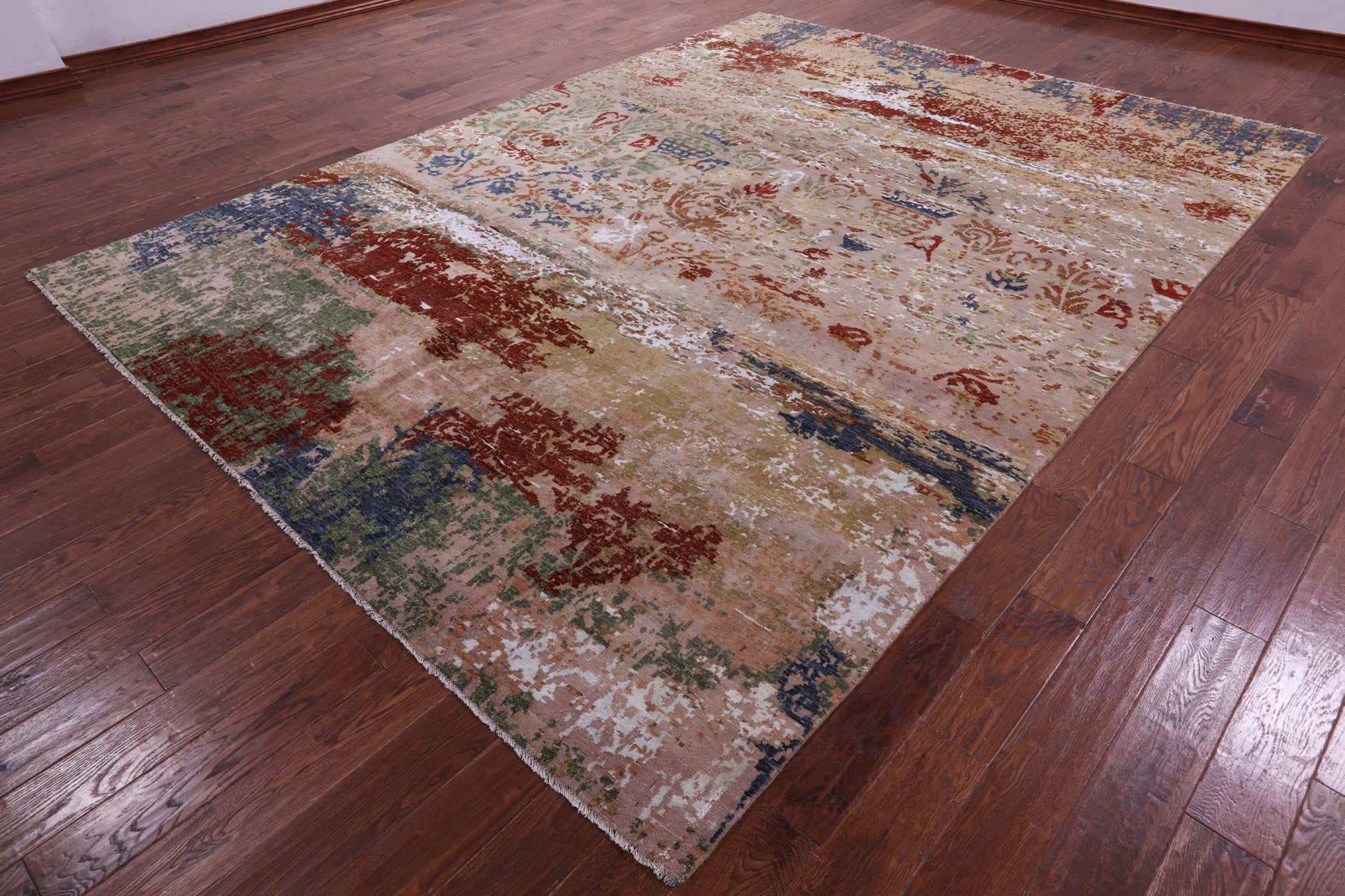 Modern Hand Knotted Wool & Silk Rug - 8' 11" X 11' 11" - Golden Nile