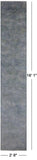 Full Pile Overdyed Handmade Wool Runner Rug - 2' 8" X 16' 1" - Golden Nile