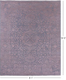 Grey Persian Handmade Wool & Silk Rug - 8' 1" X 10' 0" - Golden Nile