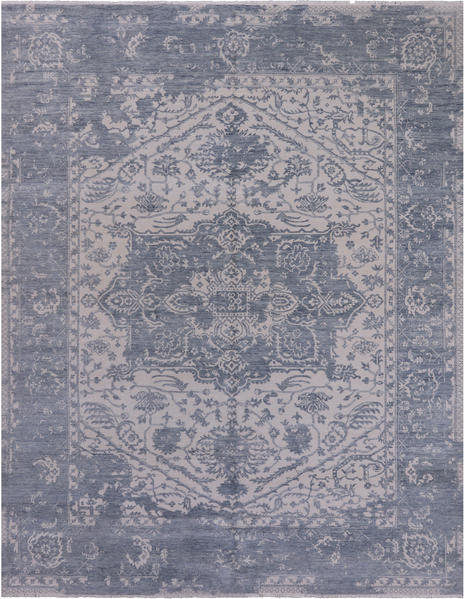 SUPER SALE Grey Persian Fine Serapi Handmade Wool Rug - 7' 10" X 10' 2"