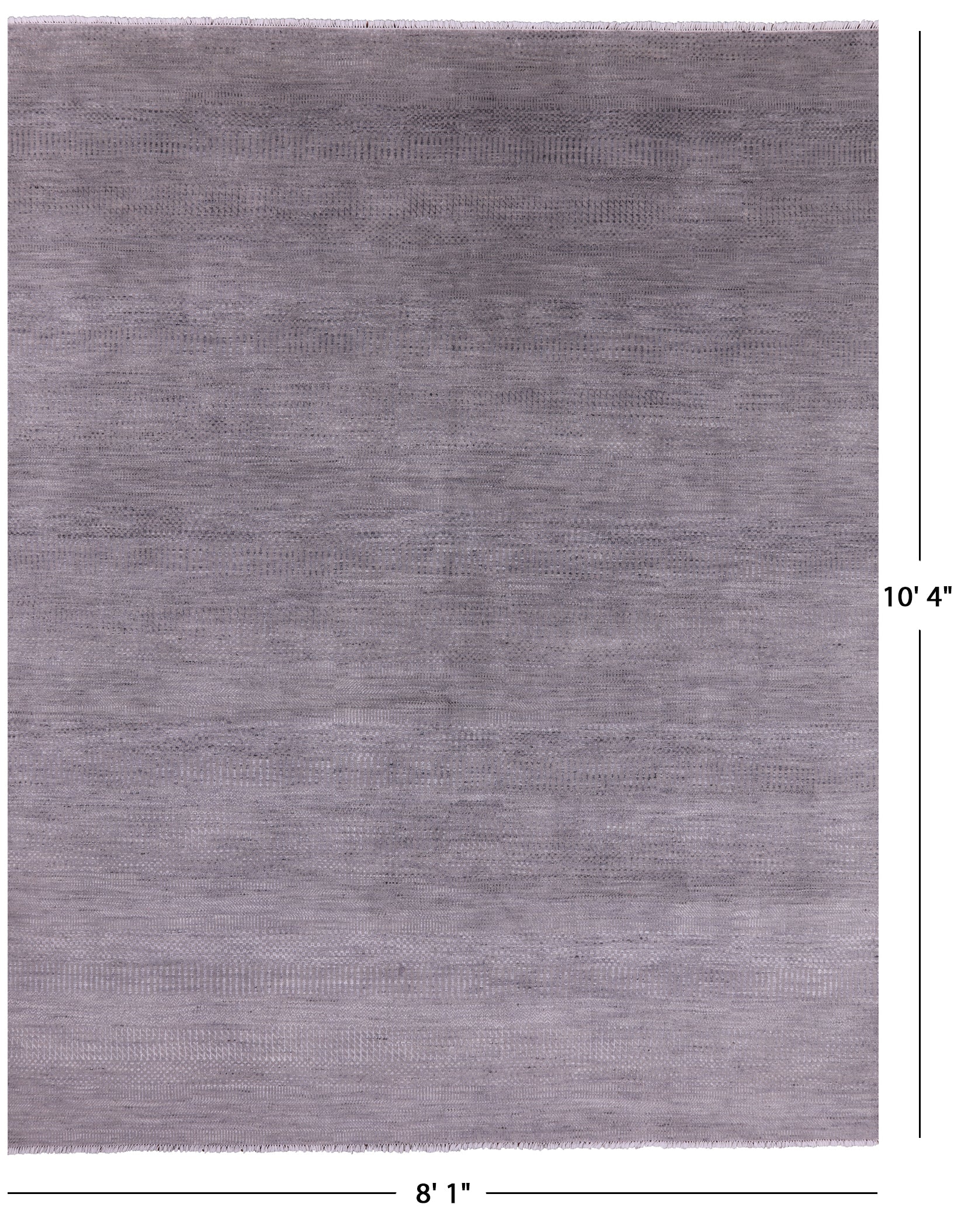 Grey Savannah Grass Handmade Wool & Silk Rug - 8' 1" X 10' 4" - Golden Nile