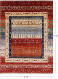 Tribal Persian Gabbeh Handmade Wool Rug - 5' 10" X 7' 10" - Golden Nile