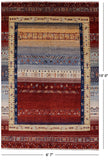 Tribal Persian Gabbeh Handmade Wool Rug - 6' 7" X 10' 0" - Golden Nile