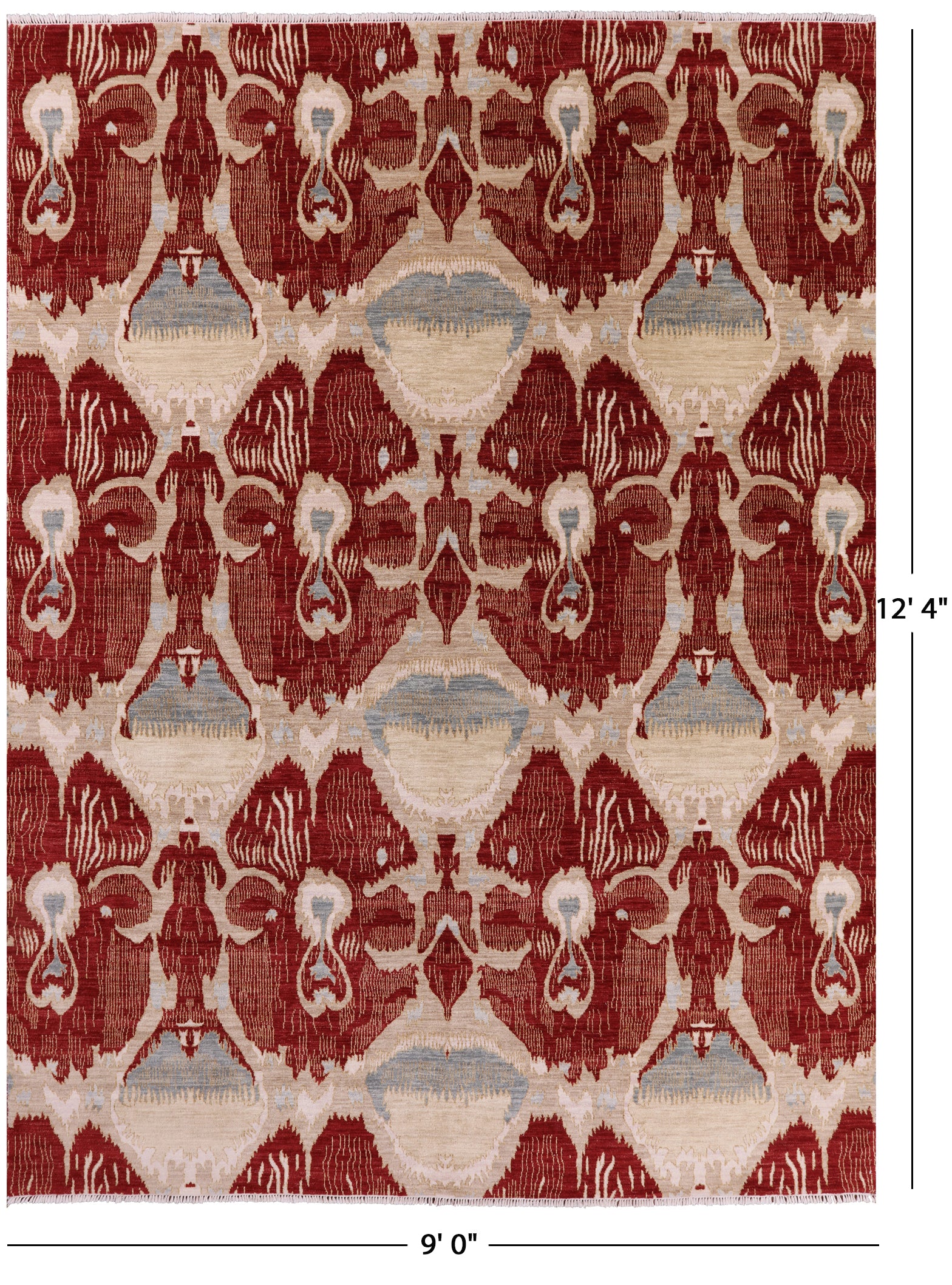Tribal Persian Gabbeh Handmade Wool Rug - 9' 0" X 12' 4" - Golden Nile