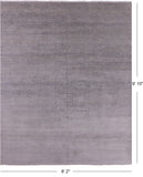 Grey Savannah Grass Handmade Wool & Silk Rug - 8' 2" X 9' 10" - Golden Nile