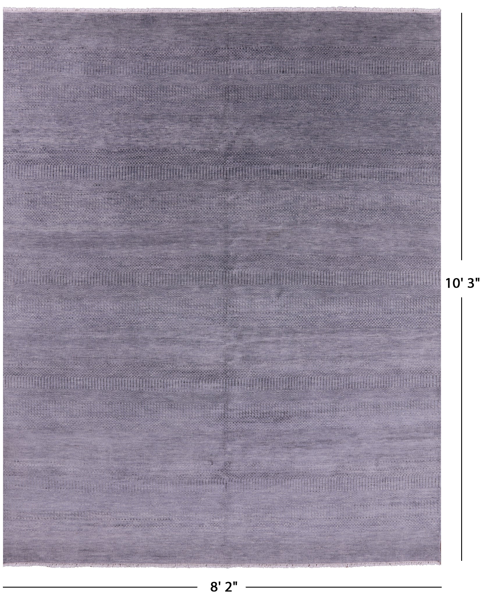 Grey Savannah Grass Handmade Wool & Silk Rug - 8' 2" X 10' 3" - Golden Nile