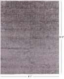Grey Modern Handmade Wool & Silk Rug - 8' 1" X 10' 0" - Golden Nile