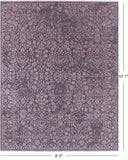 Grey Modern Hand Knotted Wool & Silk Rug - 8' 0" X 10' 1" - Golden Nile