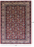 Red Super Kazak Hand Knotted Wool Rug - 4' 3" X 5' 9" - Golden Nile
