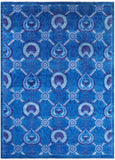Blue William Morris Handmade Wool Rug - 10' 1" X 14' 1" - Golden Nile
