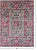 Ivory William Morris Handmade Wool Rug - 9' 1" X 12' 1" - Golden Nile