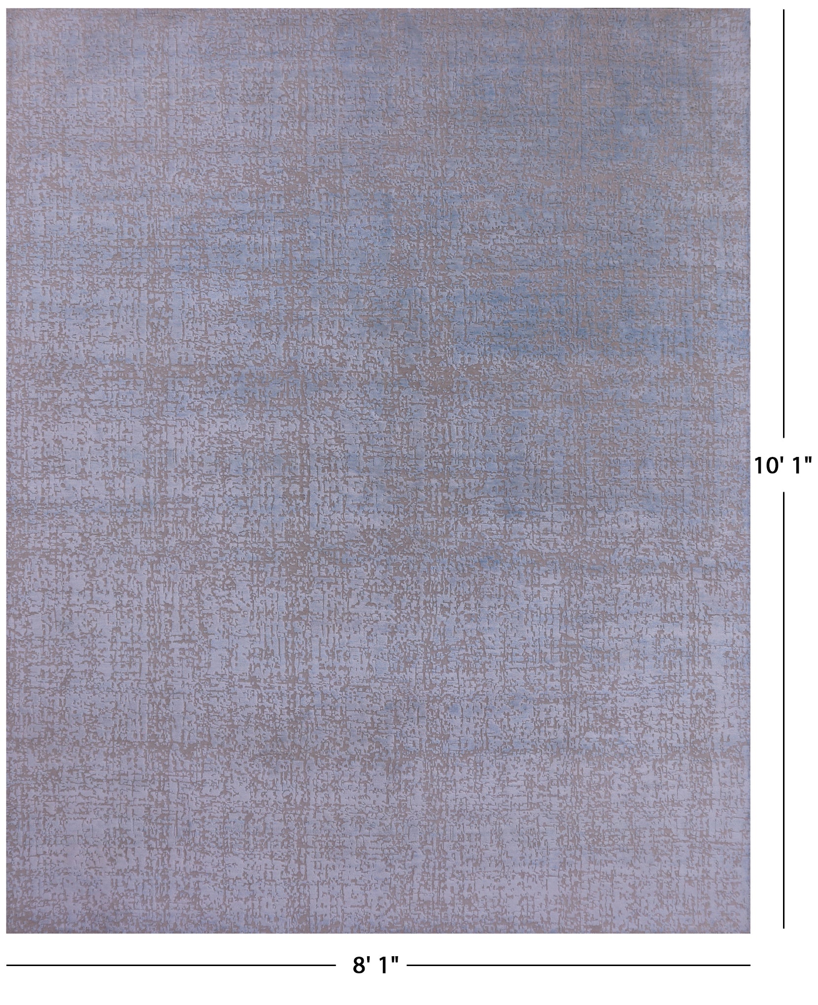 Modern Hand Knotted Wool & Silk Rug - 8' 1" X 10' 1" - Golden Nile