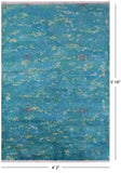 Full Pile Overdyed Hand Knotted Wool Rug - 4' 2" X 5' 10" - Golden Nile