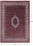Red Persian Bijar Hand Knotted Wool & Silk Rug - 8' 1" X 11' 8" - Golden Nile