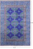 Grey William Morris Handmade Wool Rug - 6' 2" X 9' 0" - Golden Nile