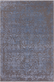 Grey Modern Hand Knotted Wool & Silk Rug - 6' 1" X 9' 1"