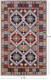 Ivory Super Kazak Hand Knotted Wool Rug - 4' 10" X 7' 6" - Golden Nile