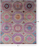 Geometric Persian Mamluk Hand Knotted Wool & Silk Rug - 8' 2" X 9' 9" - Golden Nile