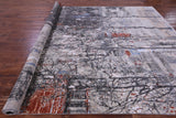 Modern Handmade Wool & Silk Urban Design Rug - 9' 2" X 12' 1" - Golden Nile