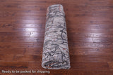 Modern Handmade Wool & Silk Urban Design Rug - 9' 2" X 12' 1" - Golden Nile