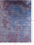 Abstract Modern Hand Knotted Wool & Silk Rug - 9' 1" X 12' 1" - Golden Nile