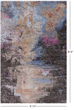 Modern Handmade Wool & Silk Rug - 5' 11" X 9' 2" - Golden Nile