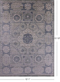 Geometric Persian Mamluk Hand Knotted Wool Rug - 10' 1" X 13' 10" - Golden Nile