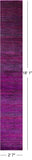 Purple Savannah Grass Hand Knotted Wool & Silk Rug - 2' 7" X 18' 1" - Golden Nile