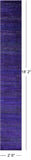 Purple Savannah Grass Hand Knotted Wool & Silk Runner Rug - 2' 6" X 18' 2" - Golden Nile