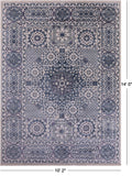 Ivory Geometric Persian Mamluk Hand Knotted Wool Rug - 10' 2" X 14' 0" - Golden Nile